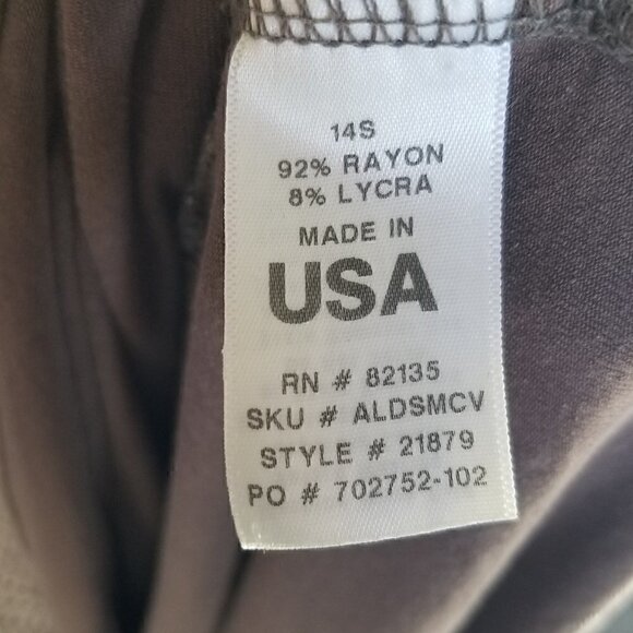 Fresh Produce Brown Tank Maxi Dress Stretch Knit Size XS Made in USA - Picture 5 of 9